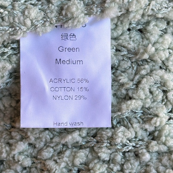 NWOT Green Chunky Knit Mockneck Sweater Size M - Picture 11 of 12